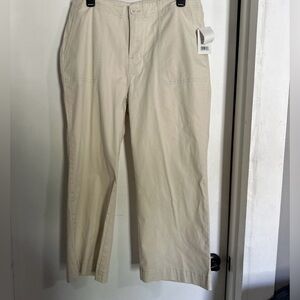 Daily Thread Pale Khaki Capris Size 14 Wide Leg High Rise